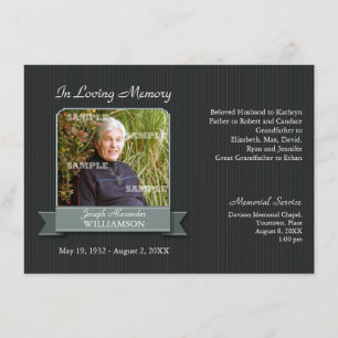 Banner-Memorandum für Black Pinstripe Einladung