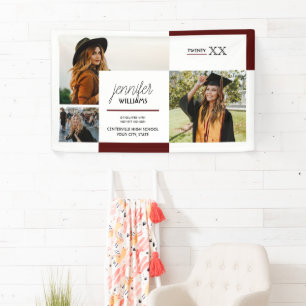 Banner mit Foto für den Abschluss in Maroon 3