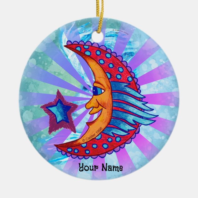 Banner Moon Keramik Ornament (Vorne)