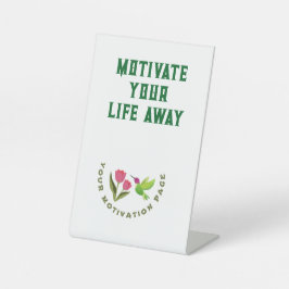 Banner motivieren sockelschild