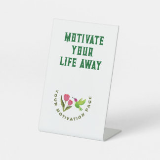 Banner motivieren sockelschild