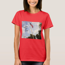 BANNER NOCH WAVE AMERIKANISCHE FLAGGENFRAUEN T-Shirt