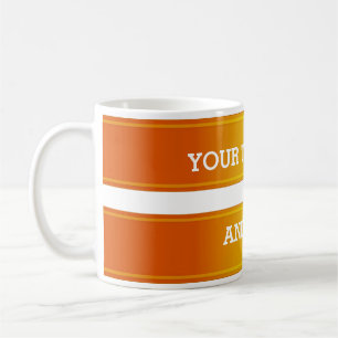 BANNER orangefarbiger Farbverlauf + Ihr Text Kaffeetasse