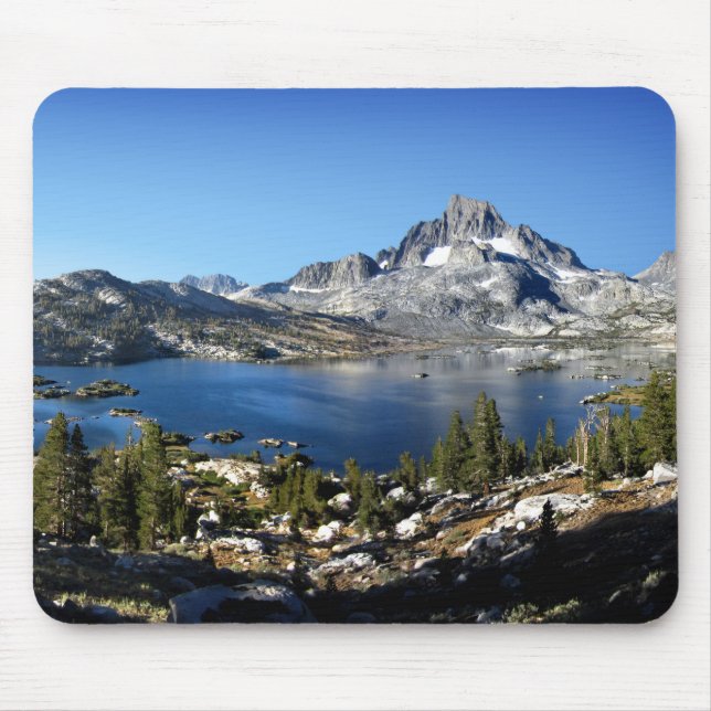 Banner Peak Tausend Insel John Muir Lago Trail Mousepad (Vorne)