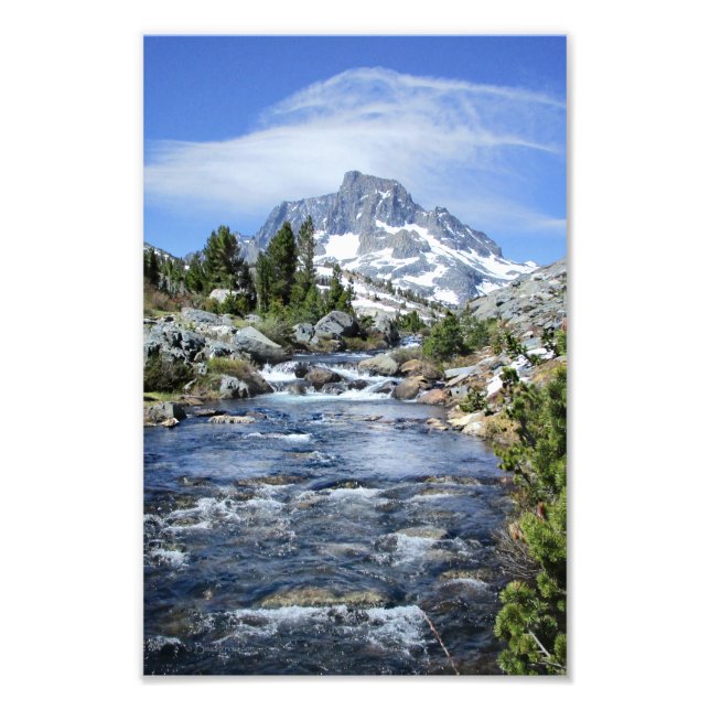 Banner Peak von Tausend Inseln - Sierra Nevada Fotodruck (Vorne)