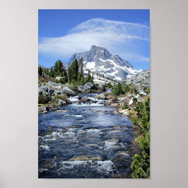 Banner Peak von Tausend Inseln - Sierra Nevada Poster (Vorne)