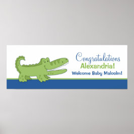 Banner-Plakatwerbung - Blau/Grün Poster