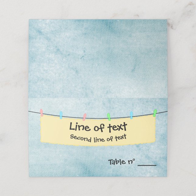 Banner Platzkarte (Außenseite Aufgefaltet)