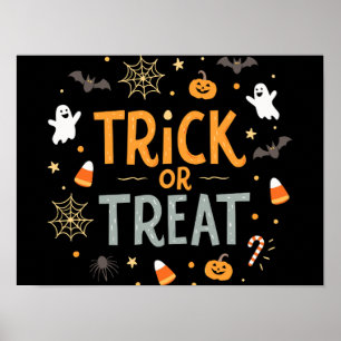 Banner Süßes oder Saures Halloween-Tag Poster