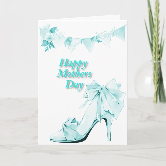 Banner und Schuhe in Aquamarin Karte (Vorderseite)