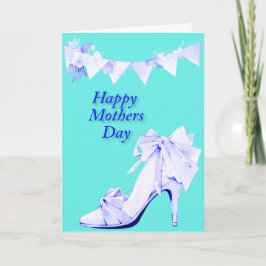 Banner und Schuhe in blau und Aquamarin Karte