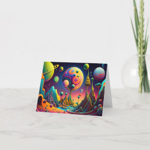 Banner-Vorlage für psychedelische Räume Dankeskarte