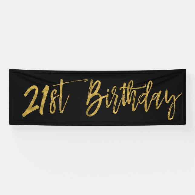 Banner zum 21. Geburtstag Party (Horizontal)