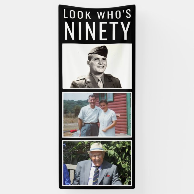 Banner zum 90. Geburtstag des Fotos (Vertikal)