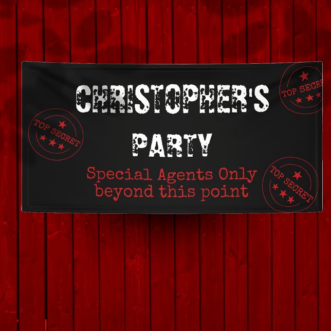 Banner zum Agent Top Secret Party (Von Creator hochgeladen)