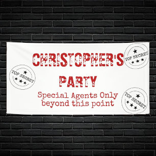 Banner zum Agent Top Secret Party