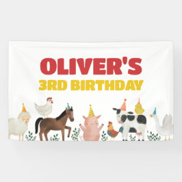 Banner zum Geburtstag eines Bauernhauses