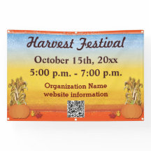 Banner zum Herbst Ernte QR Code Festival
