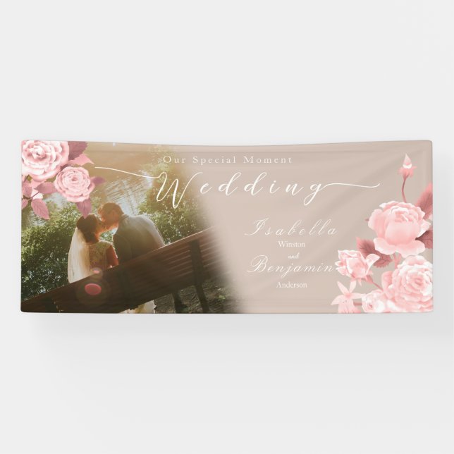 Banner zum Hochzeitsschick der Rose (Horizontal)