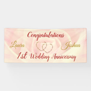 Banner zum personalisierten 1. Hochzeitstag