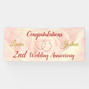 Banner zum personalisierten 2. Hochzeitstag