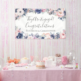 Banner zur botanischen Verlobung von Navy Blue Pin