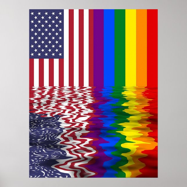 Banner zur Kundgebung der LGBT-Regenbogenflagge Poster (Vorne)