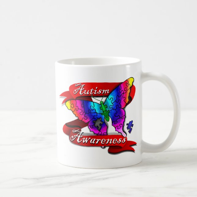 Banner zur Sensibilisierung für Autismus Kaffeetasse (Rechts)