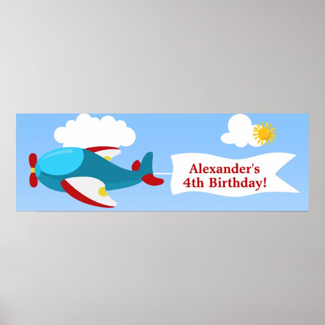 Bannerbanner Junge Geburtstag Banner Poster (Vorne)