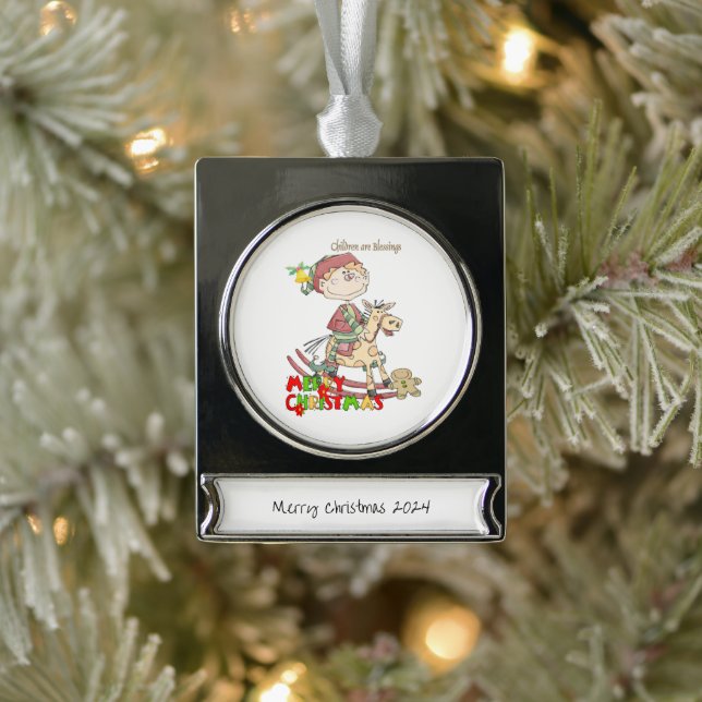 Bannerdekoration Banner-Ornament Silber (Baum)