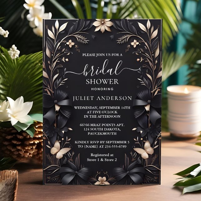 Banners Bows Satin Ribbon Cutting Brautparty Einladung (Von Creator hochgeladen)