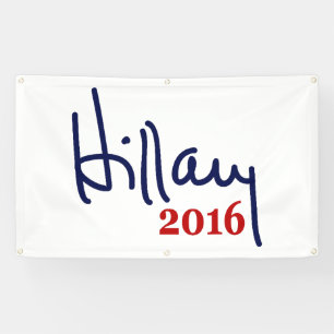 Bannière 2016 extérieure de signature de Hillary