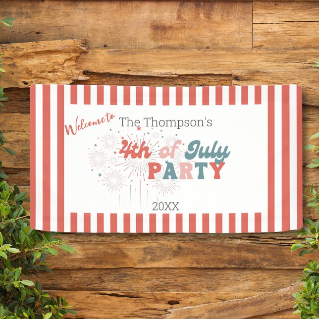 Bannière 4 juillet Fireworks (Créateur téléchargé)