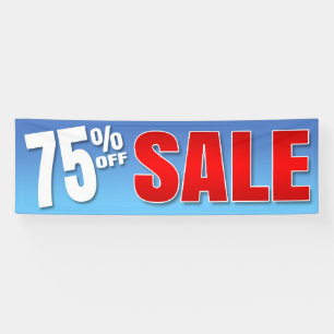 BANNIÈRE 75% OUTRE DE VENTE - 2,5' x8