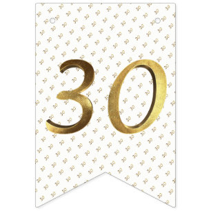 Bannière À Fanions 30e anniversaire Mariage Anniversaire Numéro d'or