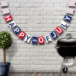 Bannière À Fanions 4 juillet Fête de l'Indépendance BBQ