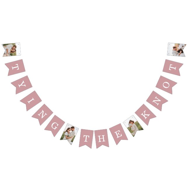 Bannière À Fanions 4 Photo Engagement Partie Dusty Rose Bunting drape (Tout)
