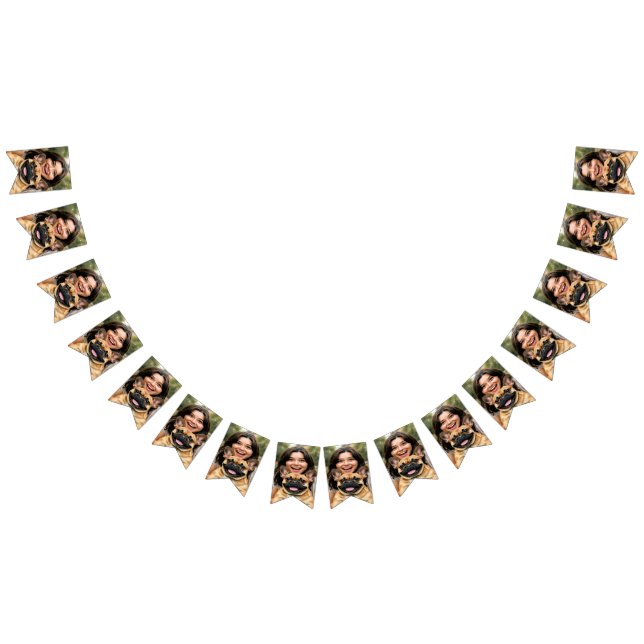 Bannière À Fanions Add French Bulldog Photo Personalize (Tout)