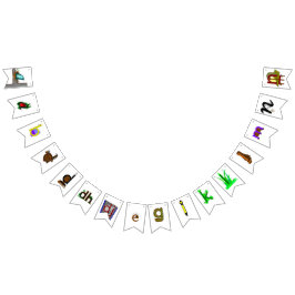 Bannière À Fanions Alphabet (Yolŋu Matha - Djambarrpuyŋu) A-Ṉ (partie