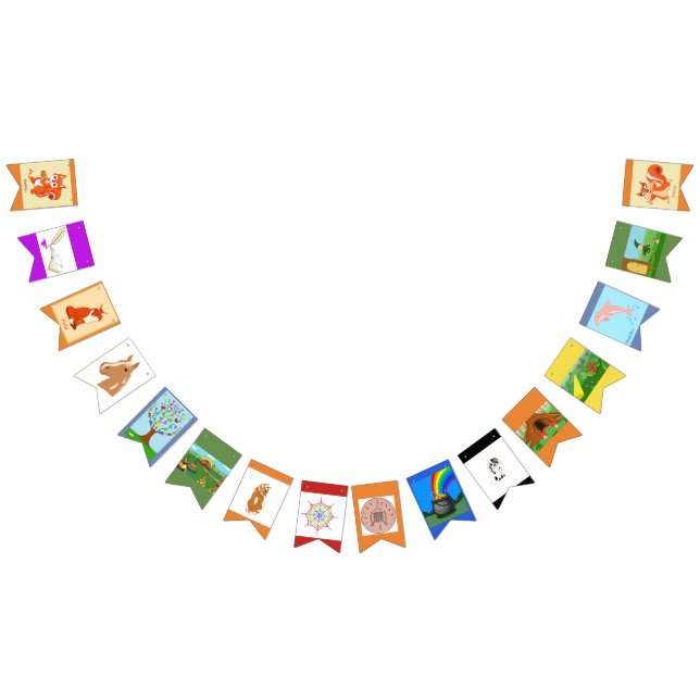 Bannière À Fanions Animaux de fable (Tout)
