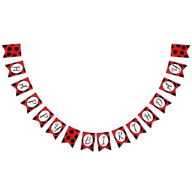 Bannière À Fanions Anniversaire de Ladybug (Tout)