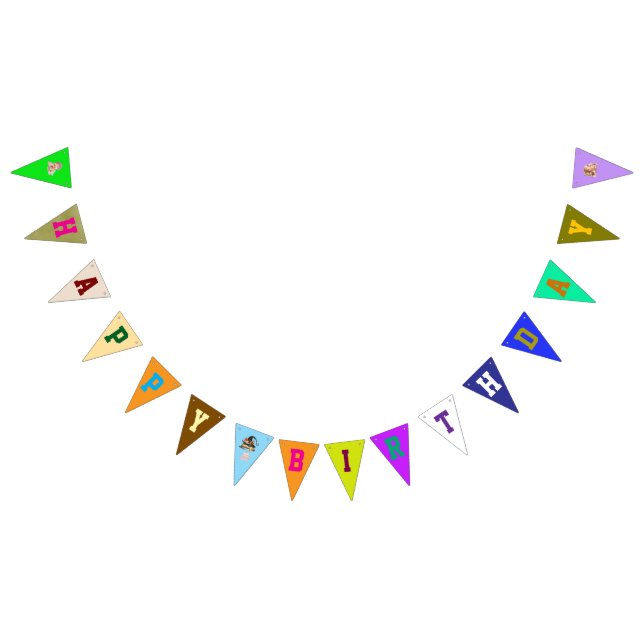 Bannière À Fanions Anniversaire d'Halloween pour enfants (Tout)