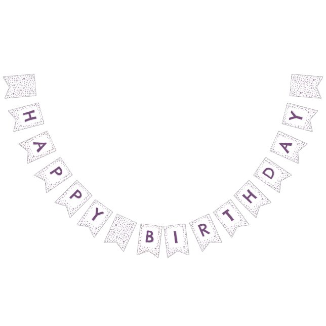 Bannière À Fanions Aquarelle de prune Confetti Dots de Bunting Drapea (Tout)