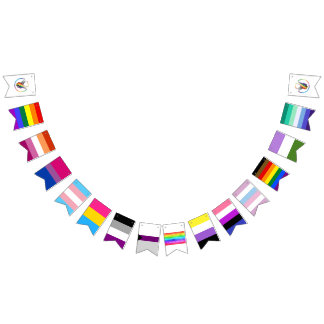 Bannière À Fanions Arc en ciel Indicateurs de Bunting LGBTQIA+