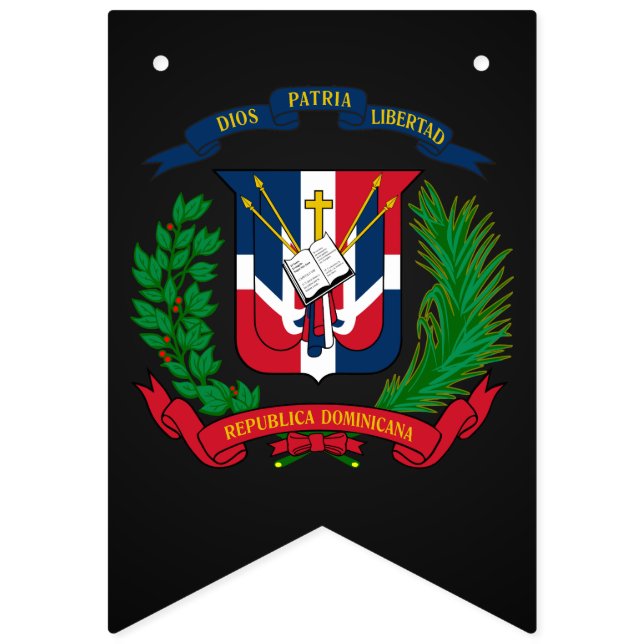 Bannière À Fanions Armoiries dominicaines (Premier drapeau)