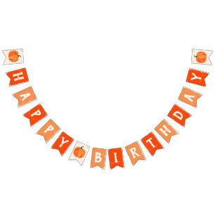 Bannière À Fanions Automne Petit Citrouille Joyeux Anniversaire Banni