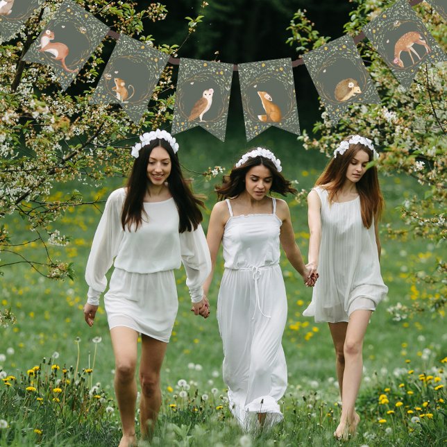 Bannière À Fanions Baby shower d'amis de la forêt (Créateur téléchargé)