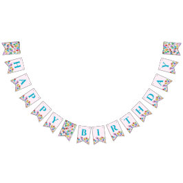 Bannière À Fanions Ballons d'anniversaire