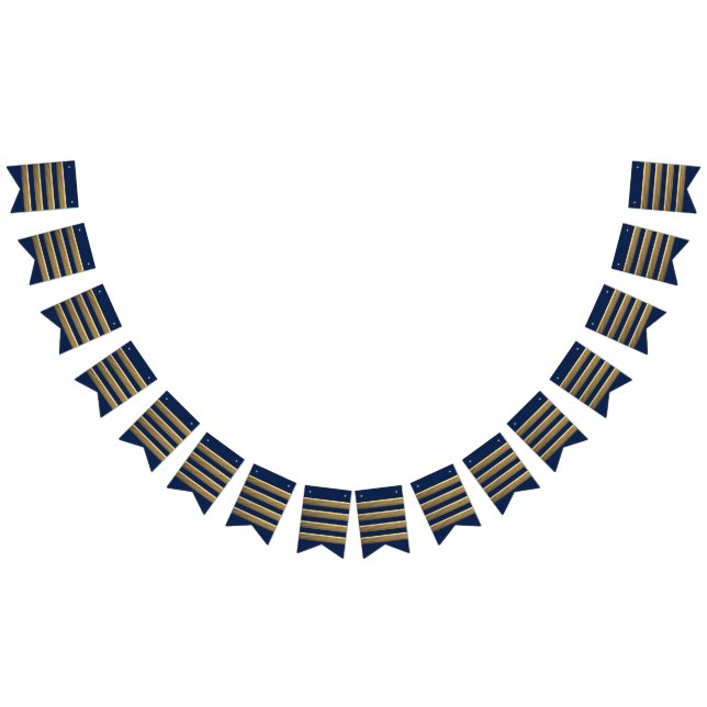 Bannière À Fanions Bandes d'or du capitaine (Tout)