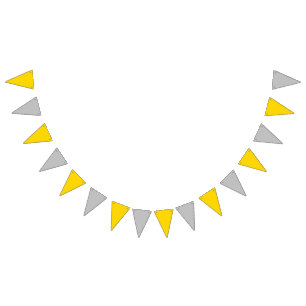 Bannière À Fanions Bannière: Triangulaire - Triangles Or et Argent.